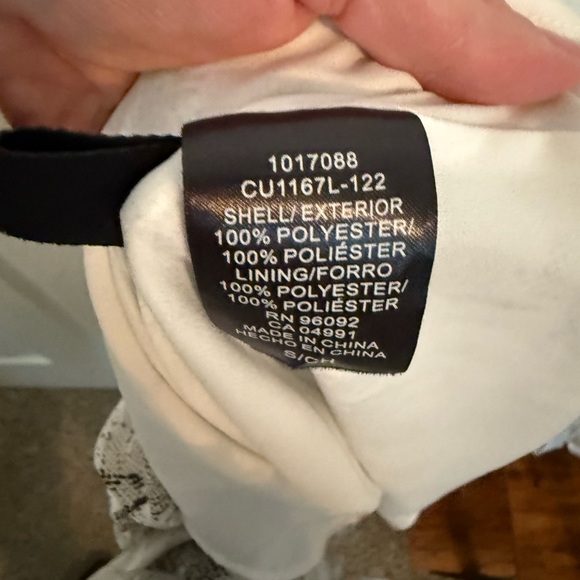 Hilary Radley Snakeskin Print Chiffon Dress Size Small Long Sleeve Midi - Picture 10 of 11